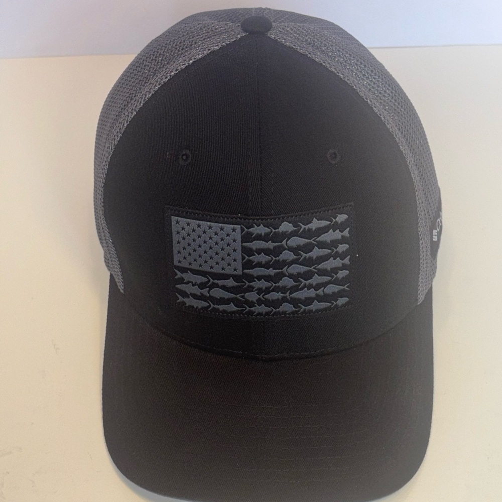 Columbia PFG Fishing Cap Fish Flag Design Mesh Size X/XL NWOT